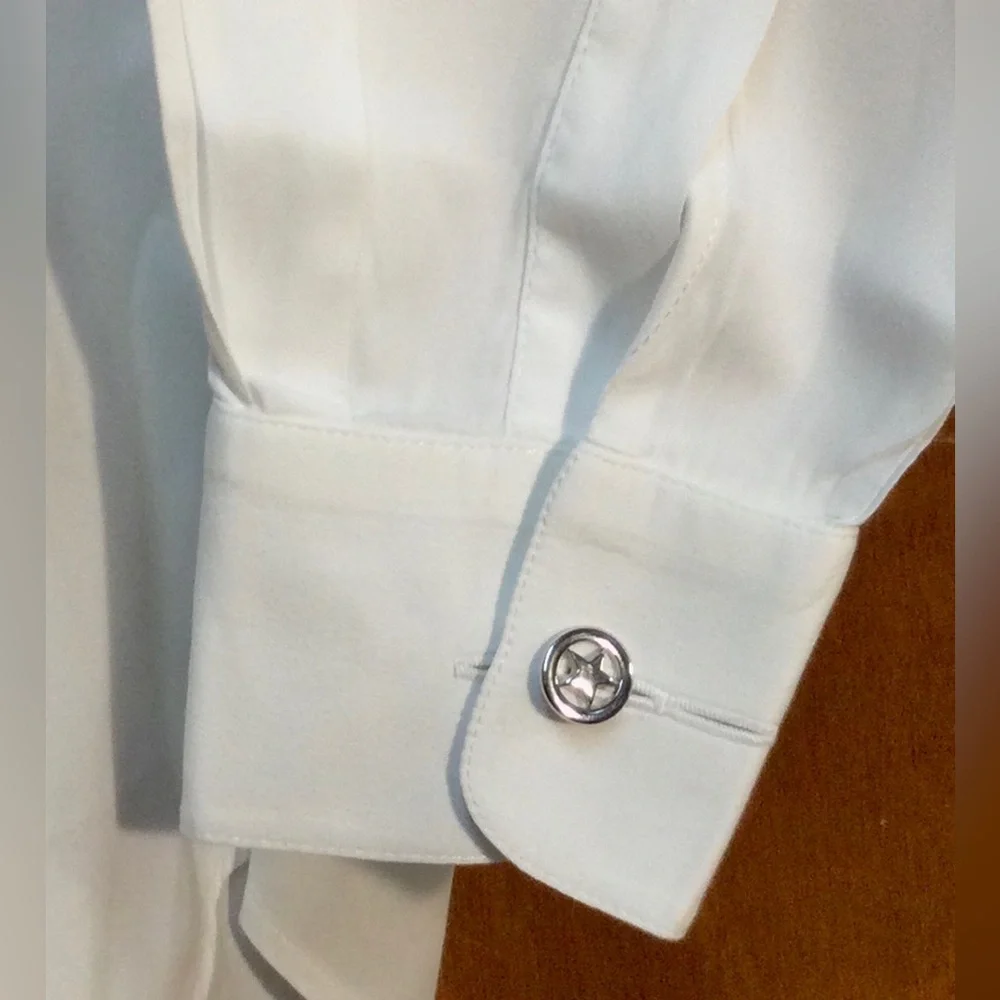Stubbs Collection Men's Medium Vintage Western Dress Shirt Metal TX Star Buttons